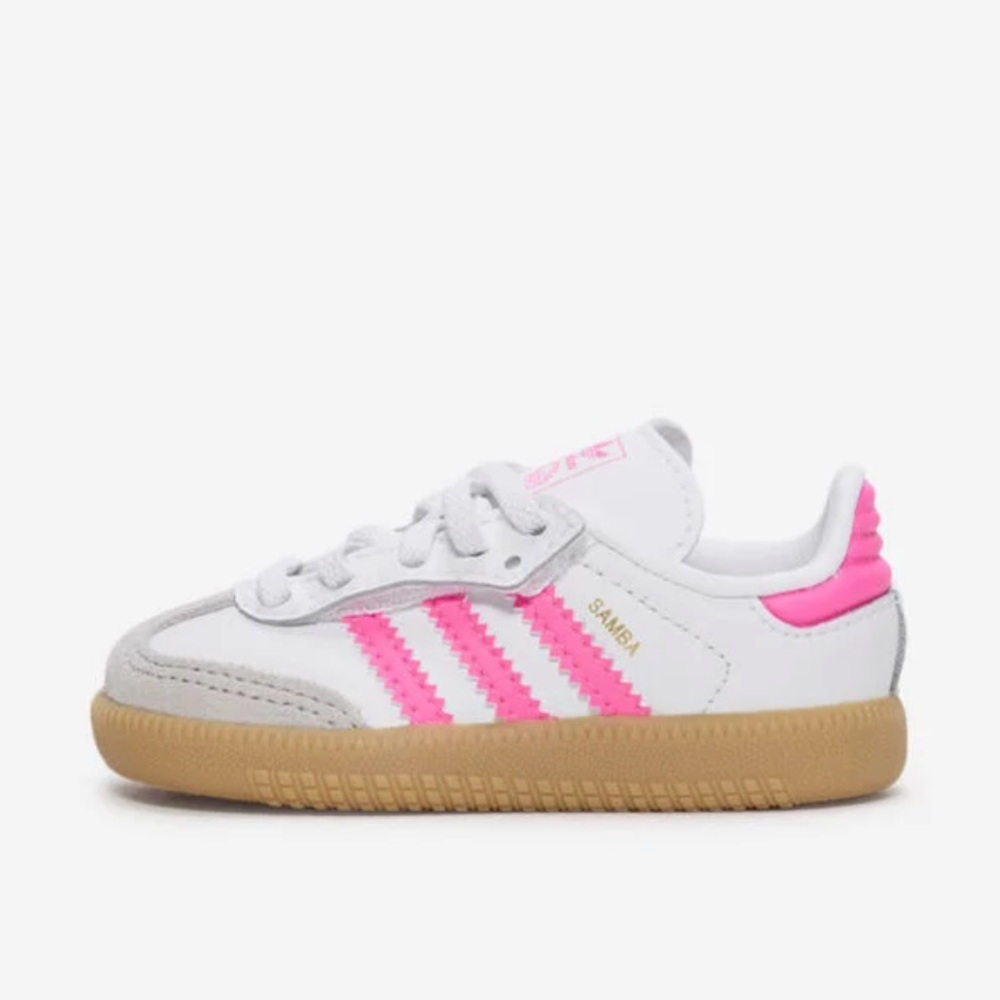 adidas Kids Samba Sneakers White Pink Gum - Picture 7 of 11